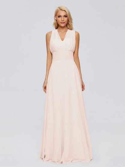 Ximena Straps Ribbon Chiffon Bridesmaid Dresses