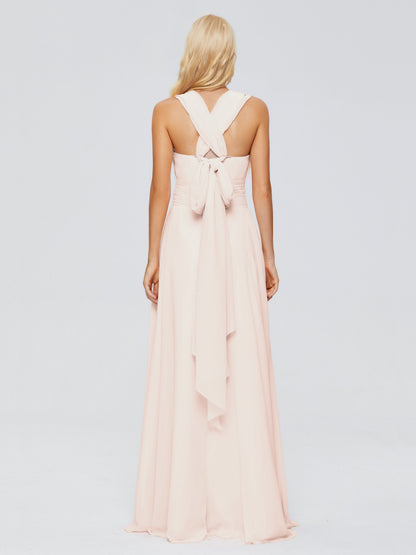 Ximena Straps Ribbon Chiffon Bridesmaid Dresses