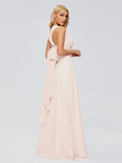 Ximena Straps Ribbon Chiffon Bridesmaid Dresses