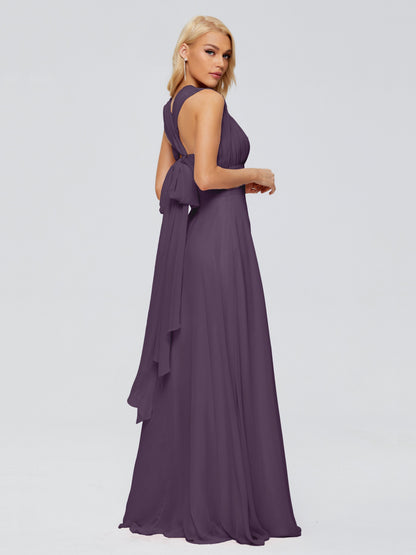 Ximena Straps Ribbon Chiffon Bridesmaid Dresses