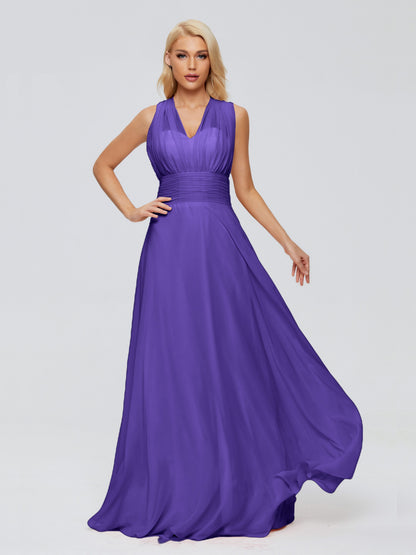 Ximena Straps Ribbon Chiffon Bridesmaid Dresses