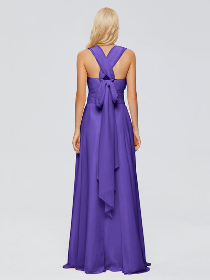 Ximena Straps Ribbon Chiffon Bridesmaid Dresses