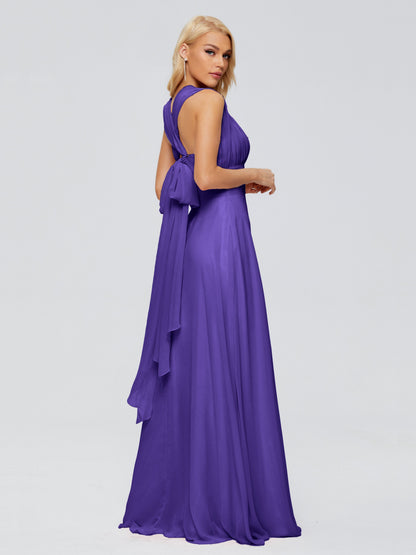 Ximena Straps Ribbon Chiffon Bridesmaid Dresses