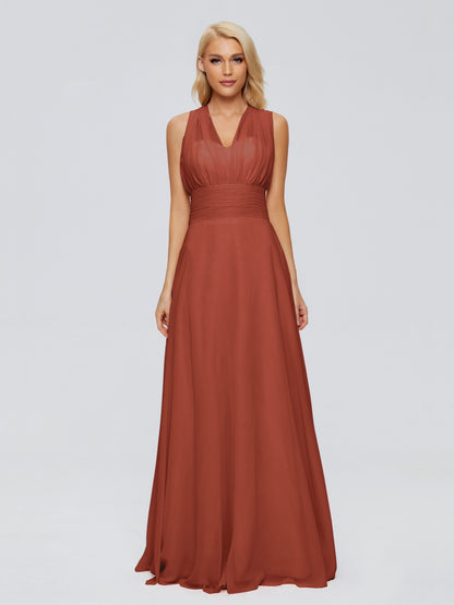 Ximena Straps Ribbon Chiffon Bridesmaid Dresses