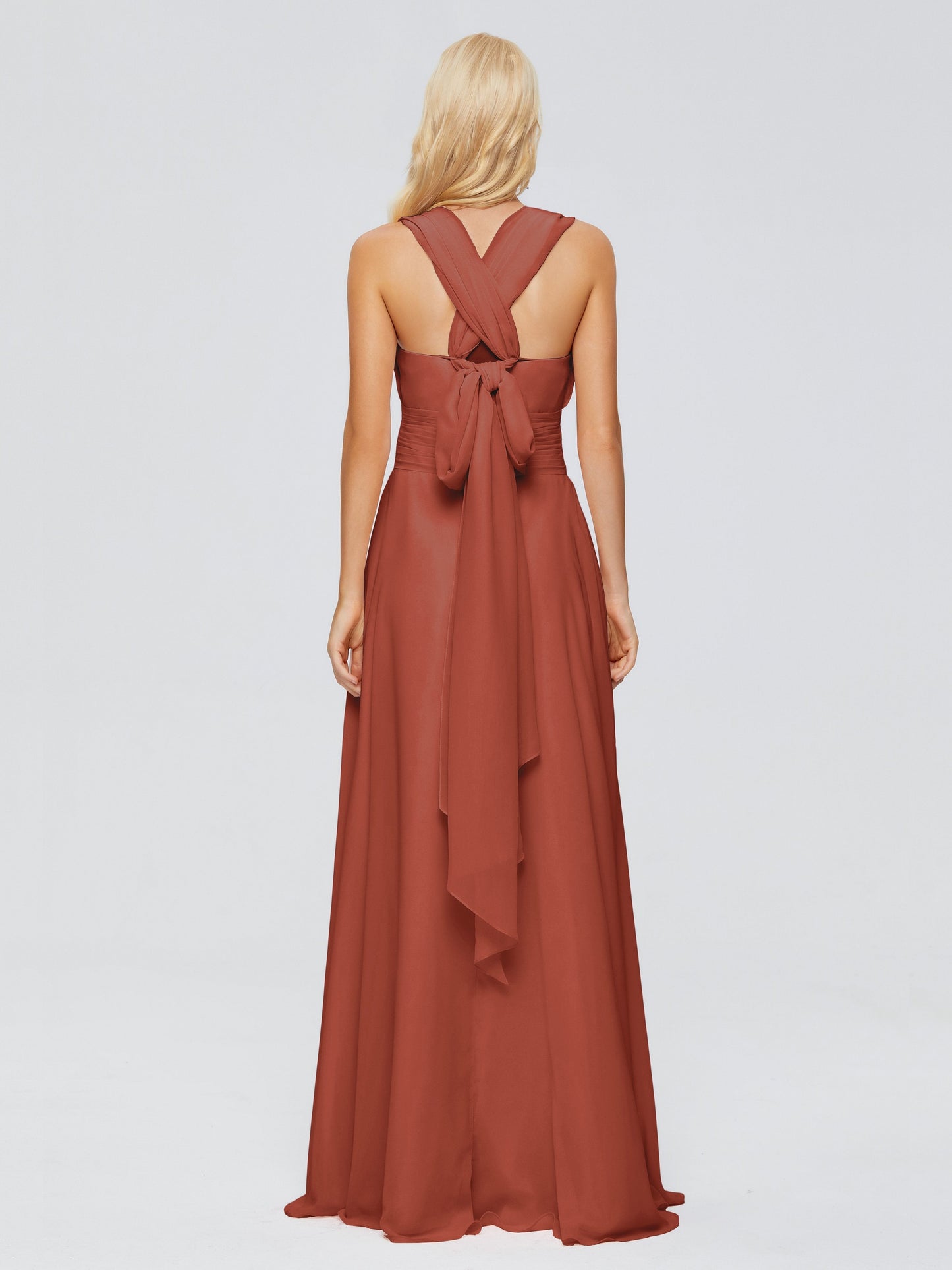 Ximena Straps Ribbon Chiffon Bridesmaid Dresses