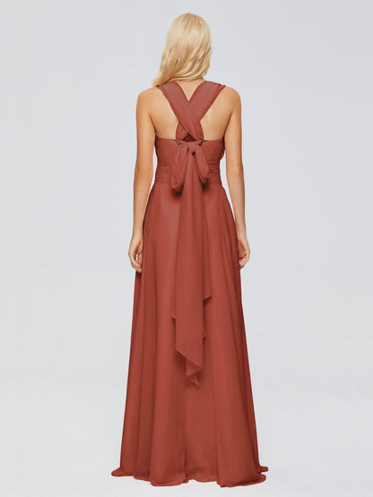 Ximena Straps Ribbon Chiffon Bridesmaid Dresses