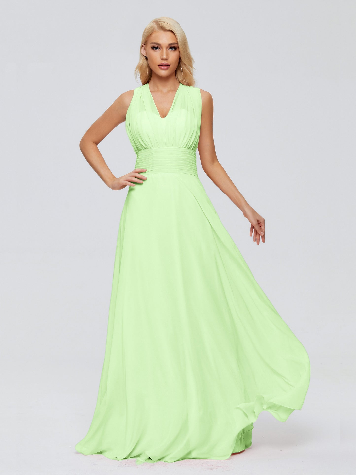 Ximena Straps Ribbon Chiffon Bridesmaid Dresses