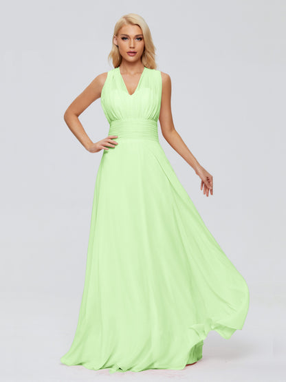 Ximena Straps Ribbon Chiffon Bridesmaid Dresses