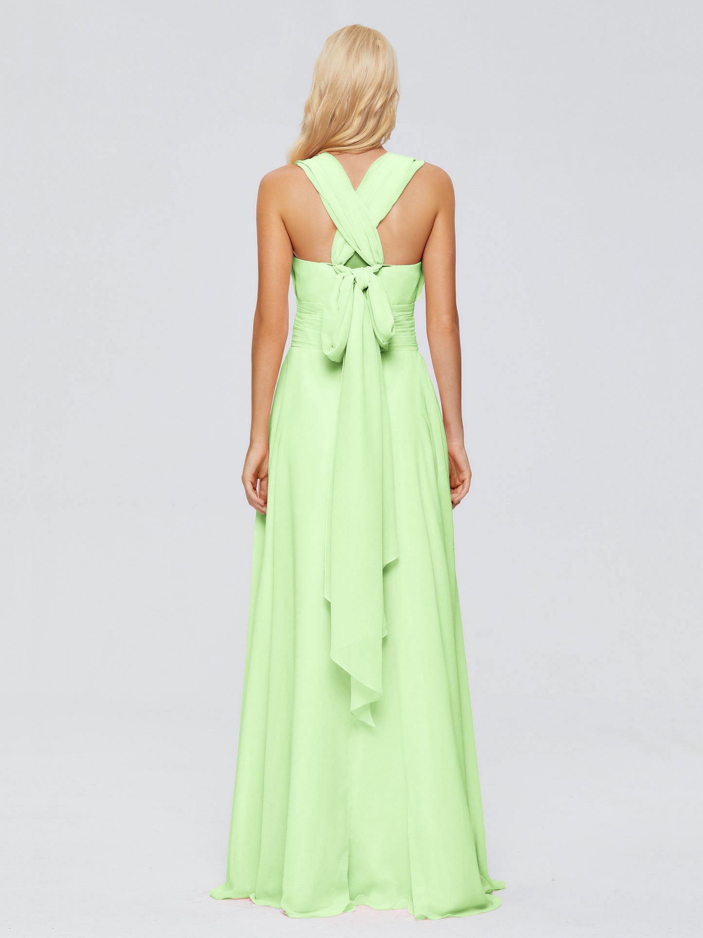 Ximena Straps Ribbon Chiffon Bridesmaid Dresses