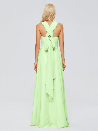 Ximena Straps Ribbon Chiffon Bridesmaid Dresses