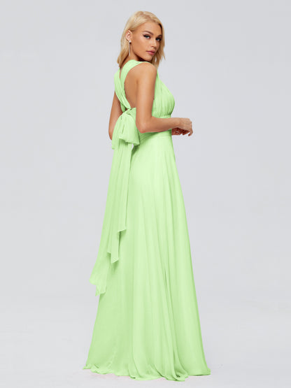 Ximena Straps Ribbon Chiffon Bridesmaid Dresses