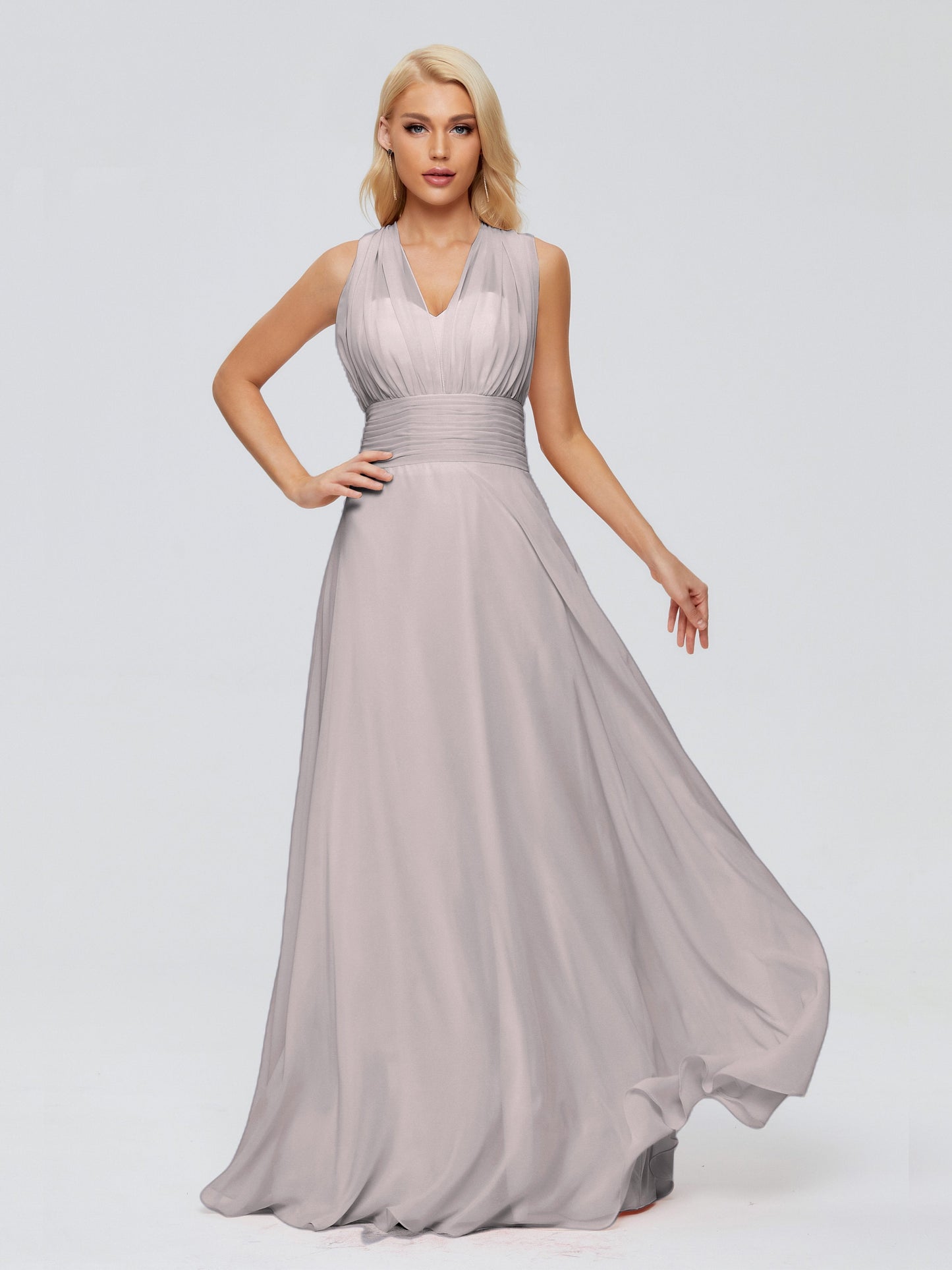 Ximena Straps Ribbon Chiffon Bridesmaid Dresses