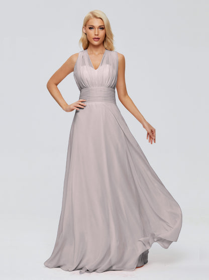 Ximena Straps Ribbon Chiffon Bridesmaid Dresses