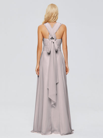 Ximena Straps Ribbon Chiffon Bridesmaid Dresses