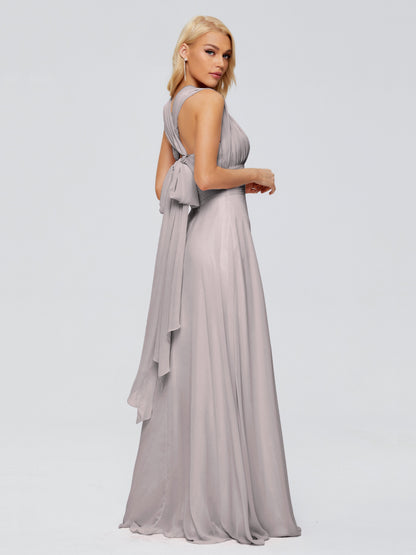 Ximena Straps Ribbon Chiffon Bridesmaid Dresses