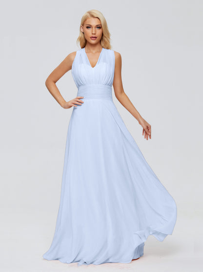 Ximena Straps Ribbon Chiffon Bridesmaid Dresses