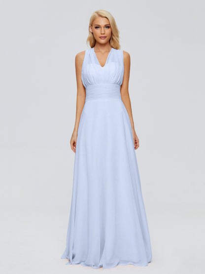 Ximena Straps Ribbon Chiffon Bridesmaid Dresses