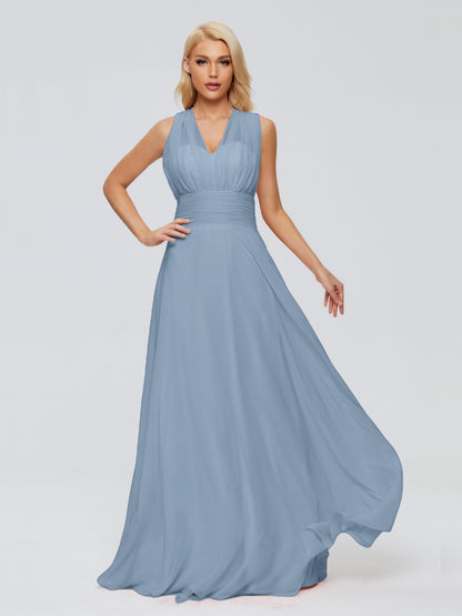 Ximena Straps Ribbon Chiffon Bridesmaid Dresses