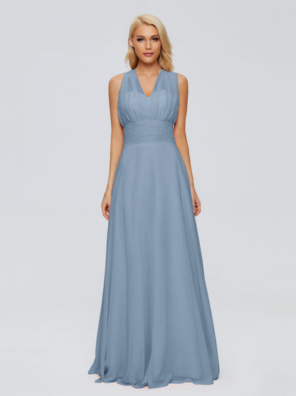 Ximena Straps Ribbon Chiffon Bridesmaid Dresses