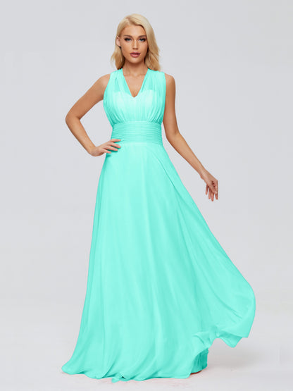 Ximena Straps Ribbon Chiffon Bridesmaid Dresses