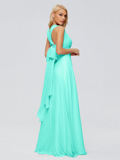 Ximena Straps Ribbon Chiffon Bridesmaid Dresses
