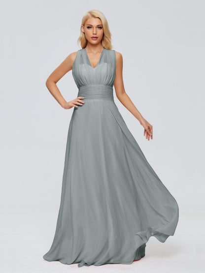 Ximena Straps Ribbon Chiffon Bridesmaid Dresses