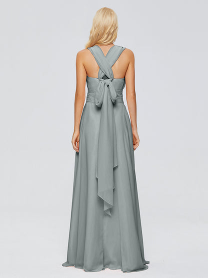 Ximena Straps Ribbon Chiffon Bridesmaid Dresses