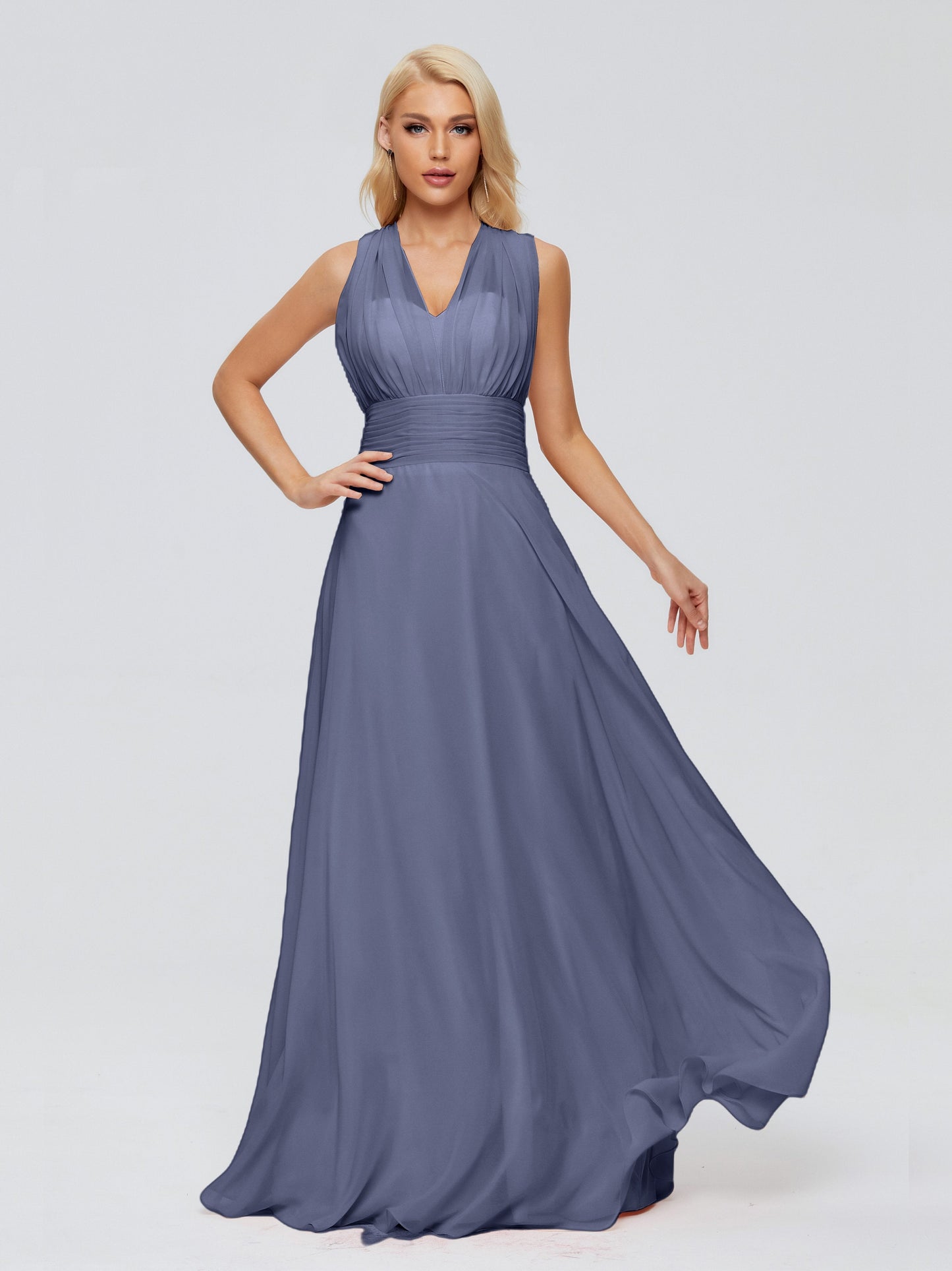 Ximena Straps Ribbon Chiffon Bridesmaid Dresses