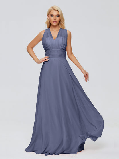 Ximena Straps Ribbon Chiffon Bridesmaid Dresses