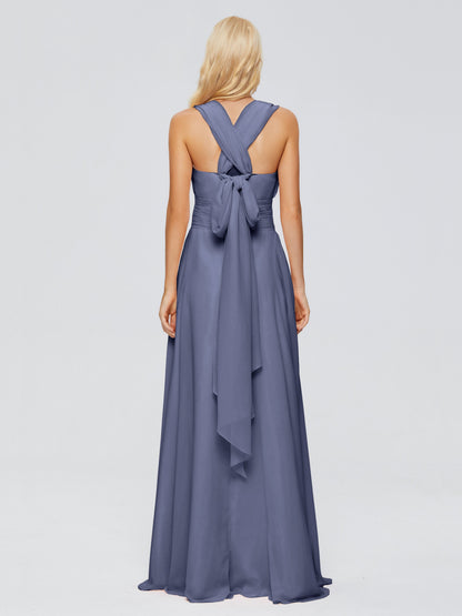 Ximena Straps Ribbon Chiffon Bridesmaid Dresses