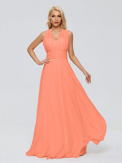 Ximena Straps Ribbon Chiffon Bridesmaid Dresses