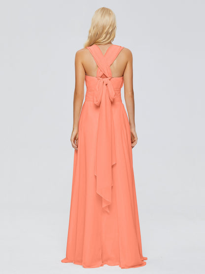 Ximena Straps Ribbon Chiffon Bridesmaid Dresses