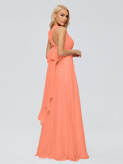 Ximena Straps Ribbon Chiffon Bridesmaid Dresses