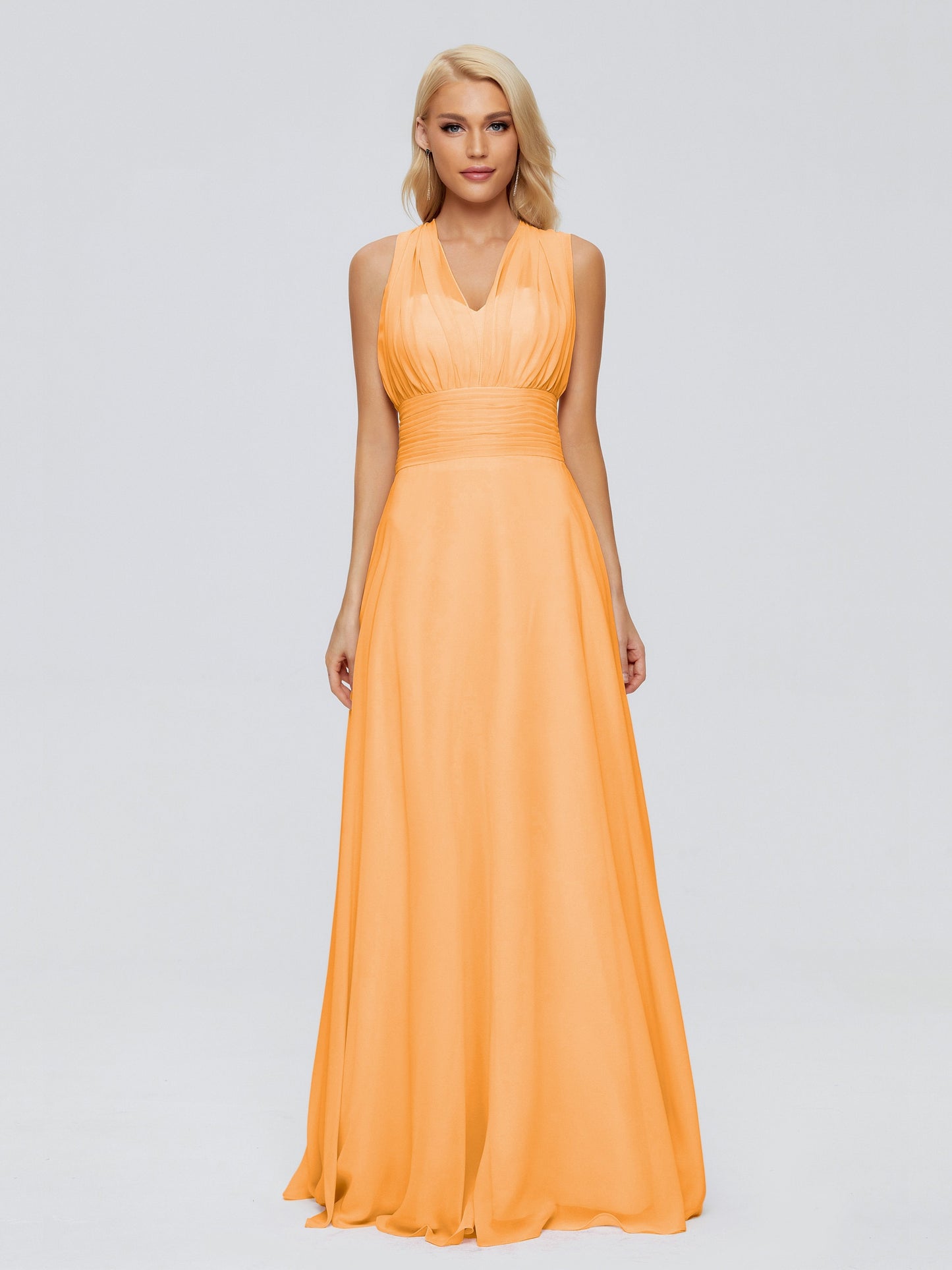 Ximena Straps Ribbon Chiffon Bridesmaid Dresses