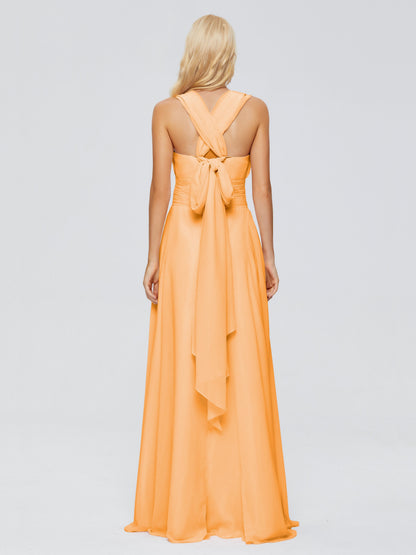 Ximena Straps Ribbon Chiffon Bridesmaid Dresses