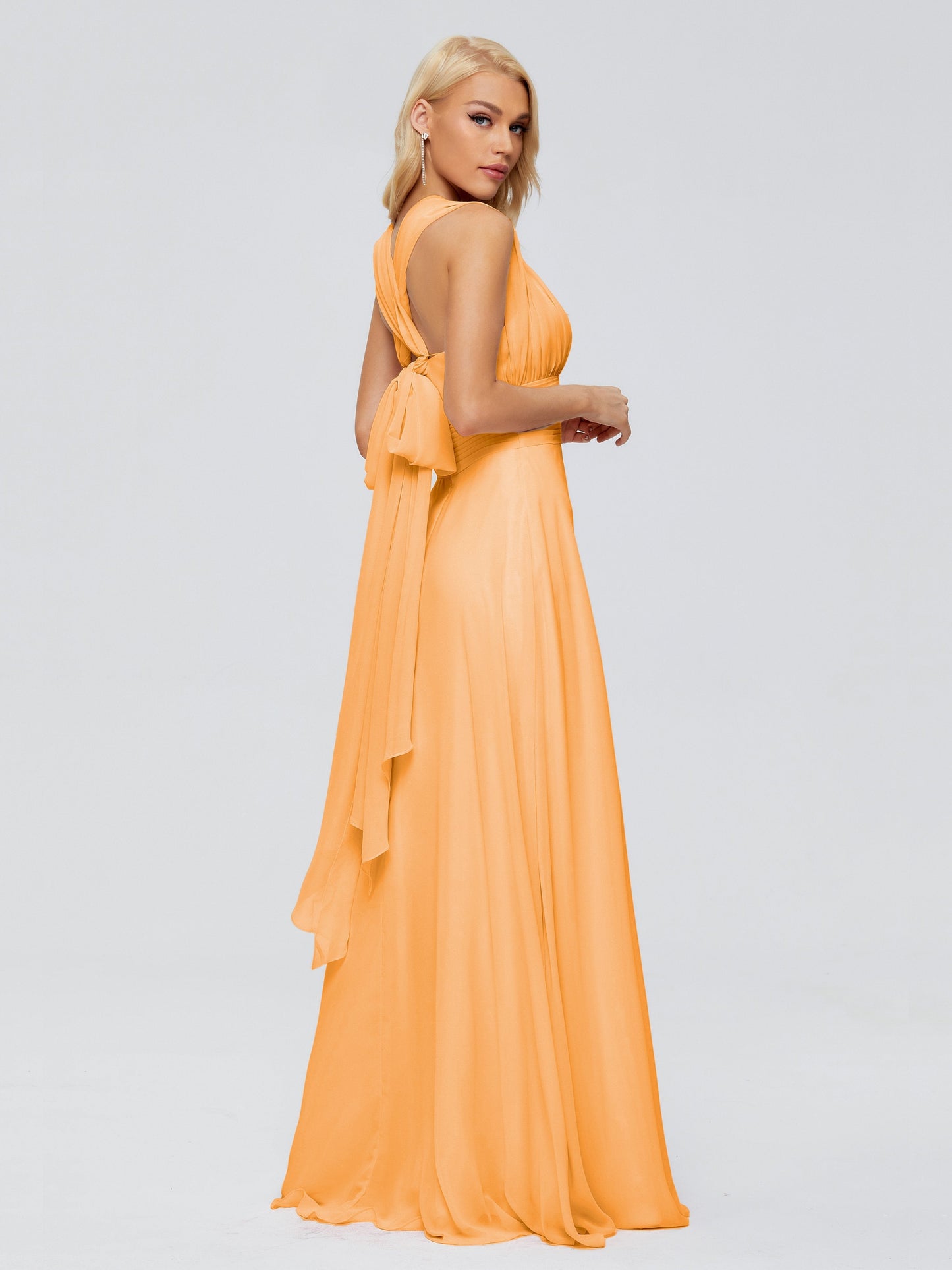 Ximena Straps Ribbon Chiffon Bridesmaid Dresses