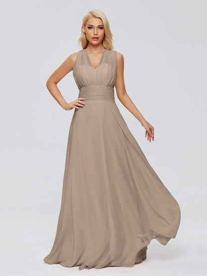 Ximena Straps Ribbon Chiffon Bridesmaid Dresses