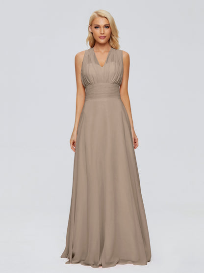 Ximena Straps Ribbon Chiffon Bridesmaid Dresses