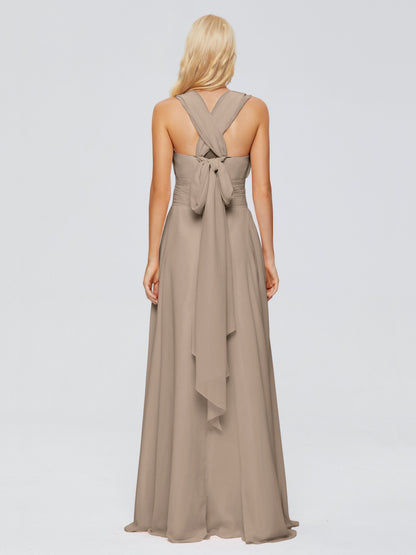 Ximena Straps Ribbon Chiffon Bridesmaid Dresses
