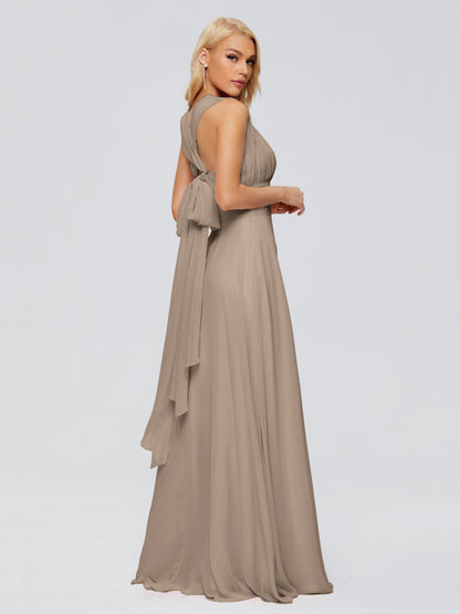 Ximena Straps Ribbon Chiffon Bridesmaid Dresses
