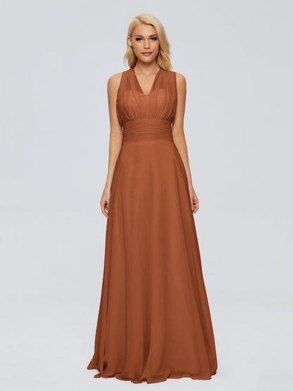 Ximena Straps Ribbon Chiffon Bridesmaid Dresses