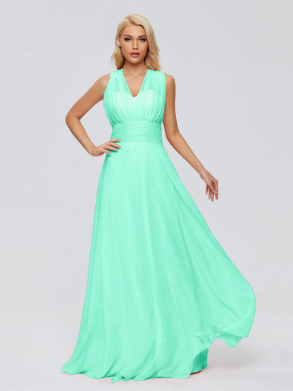Ximena Straps Ribbon Chiffon Bridesmaid Dresses