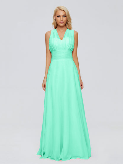 Ximena Straps Ribbon Chiffon Bridesmaid Dresses