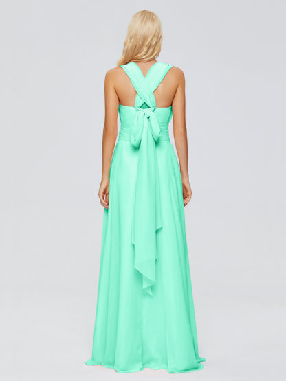 Ximena Straps Ribbon Chiffon Bridesmaid Dresses