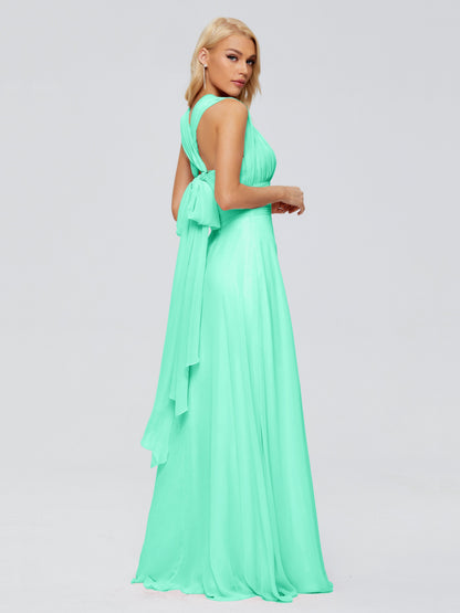 Ximena Straps Ribbon Chiffon Bridesmaid Dresses