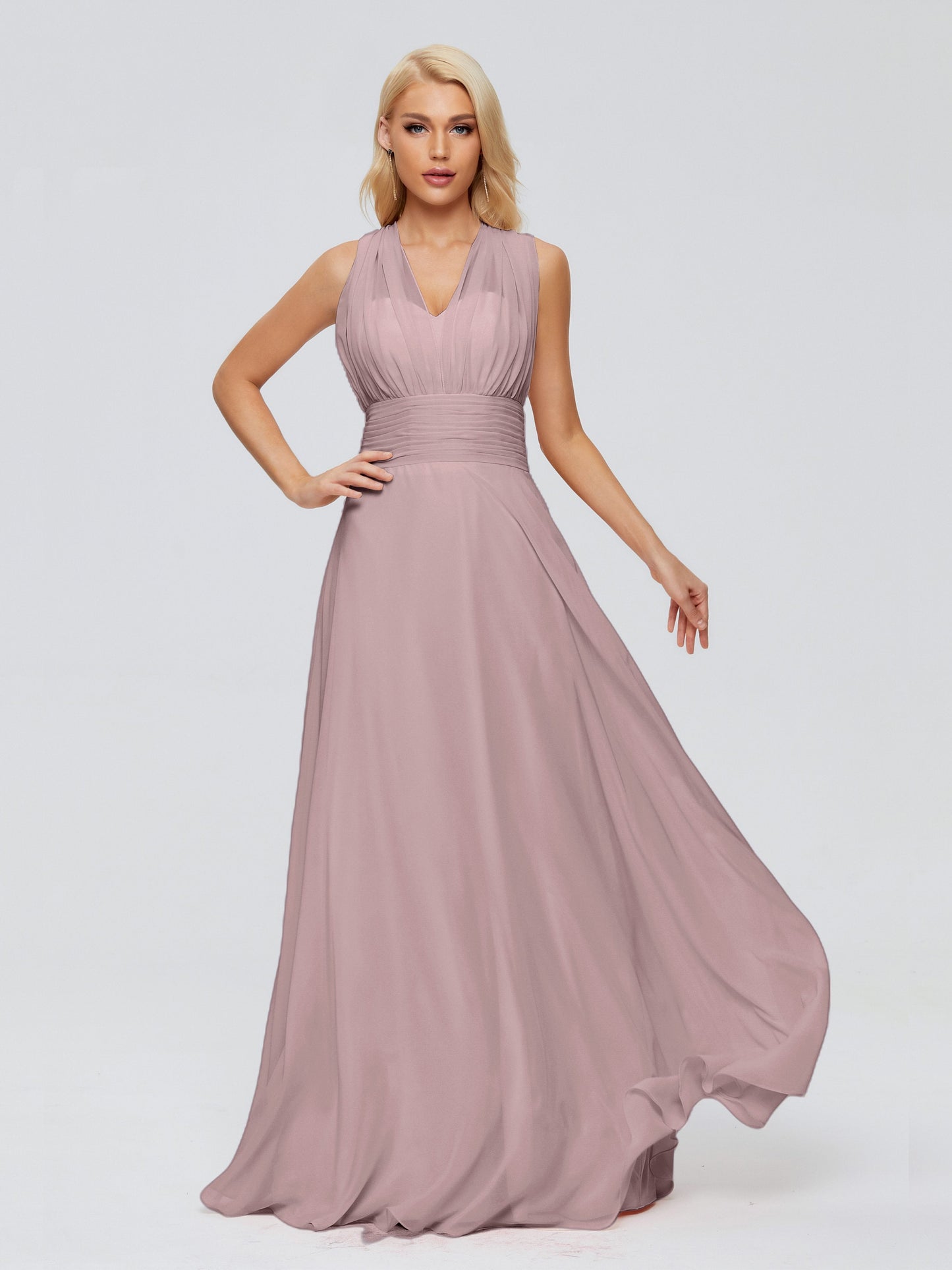 Ximena Straps Ribbon Chiffon Bridesmaid Dresses