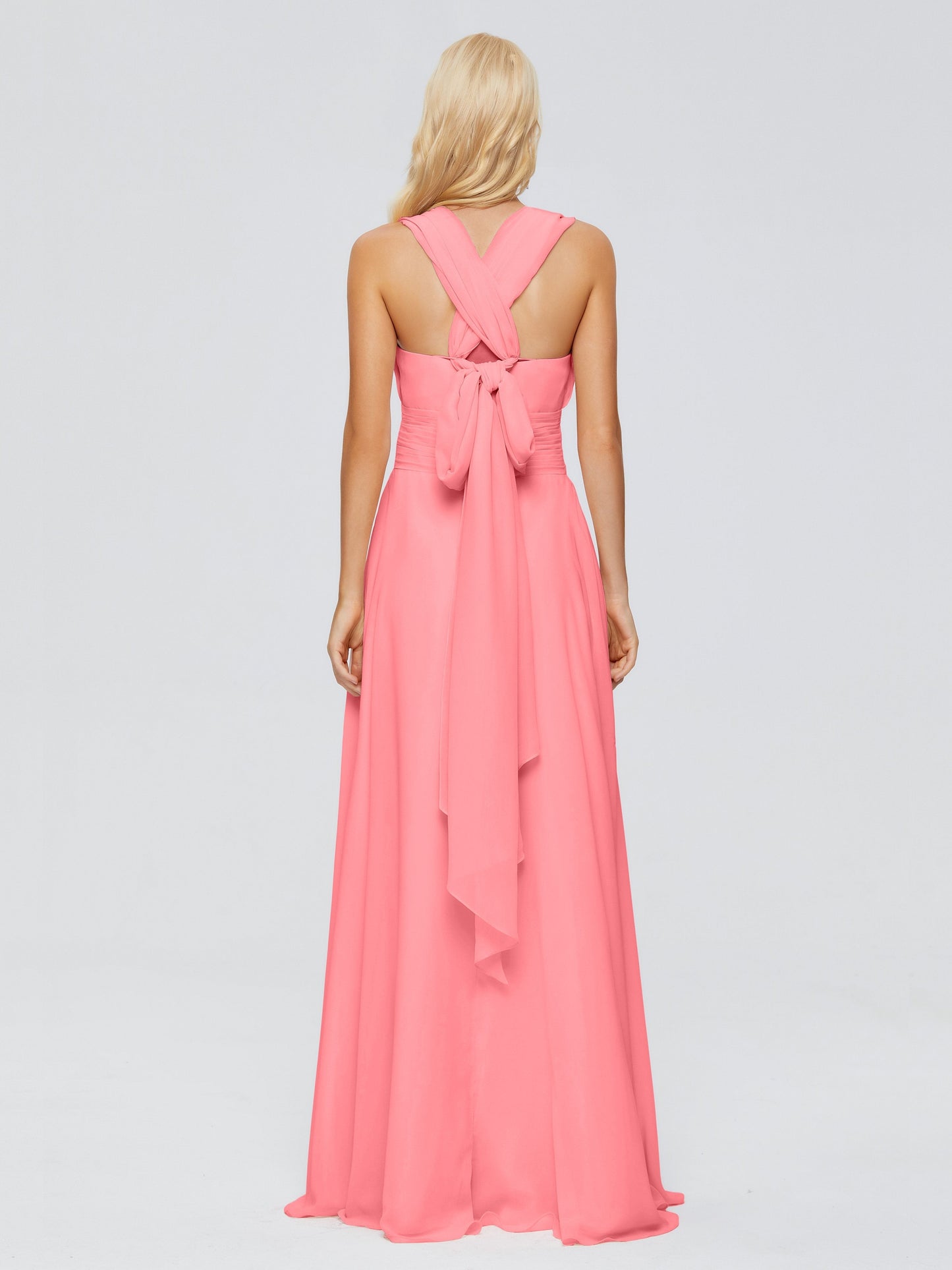 Ximena Straps Ribbon Chiffon Bridesmaid Dresses