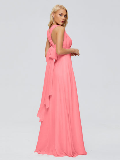 Ximena Straps Ribbon Chiffon Bridesmaid Dresses