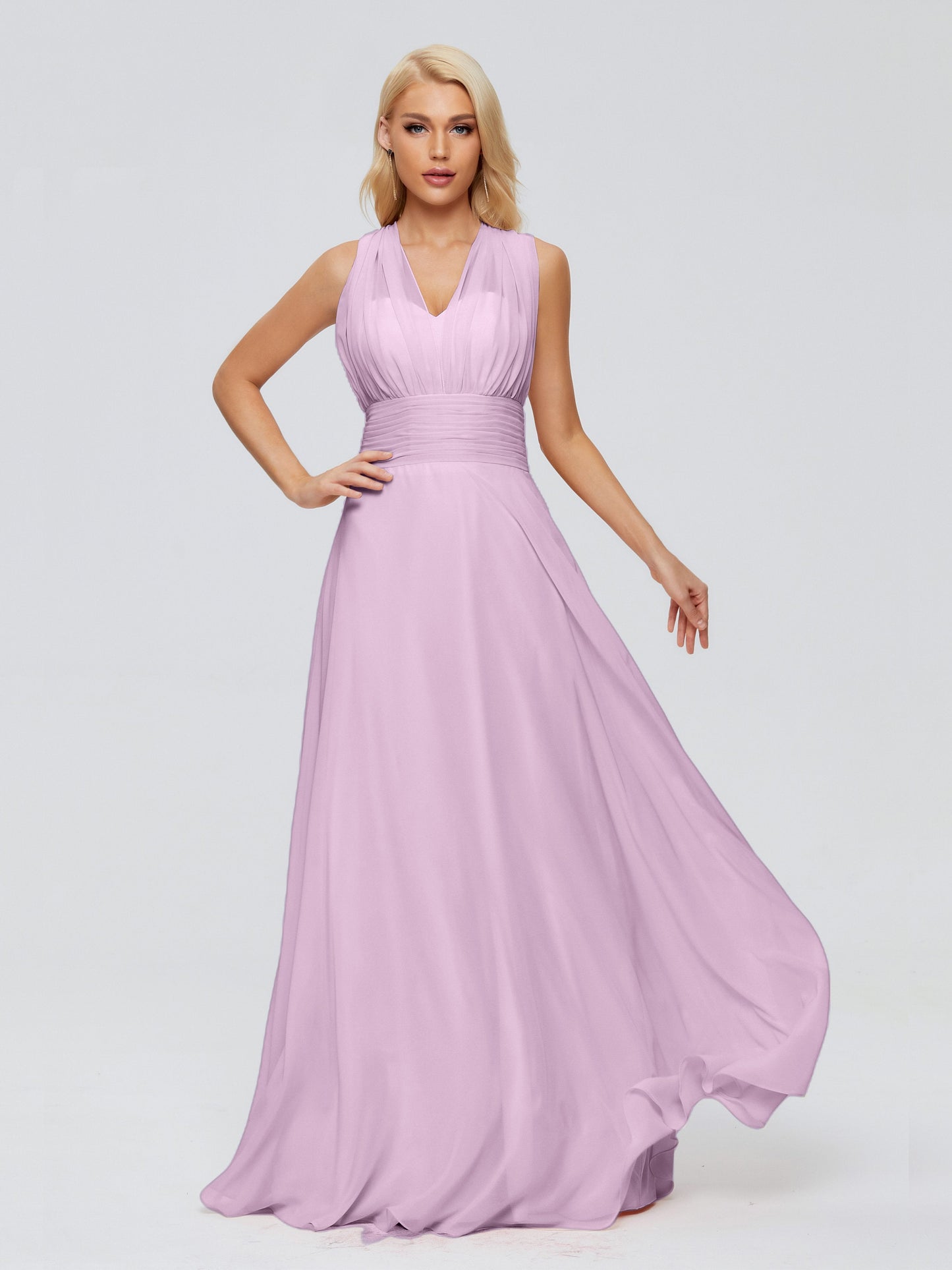 Ximena Straps Ribbon Chiffon Bridesmaid Dresses