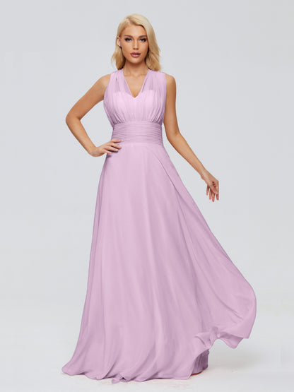 Ximena Straps Ribbon Chiffon Bridesmaid Dresses